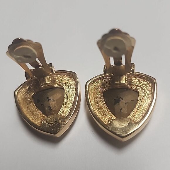 Vintage Christian Dior Blue Cluster Earrings Regal Statement Pave 3/4” CLIP - Picture 4 of 6